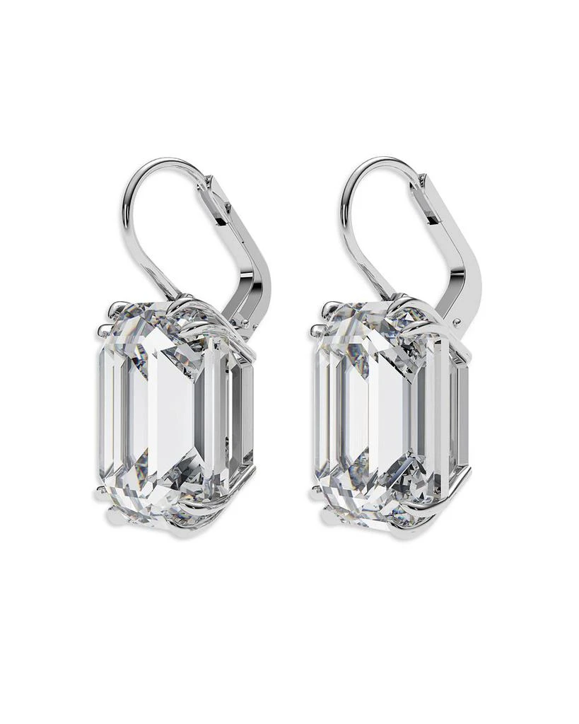 Swarovski Millenia Octagon Cut Drop Earrings in Rhodium Plated 5