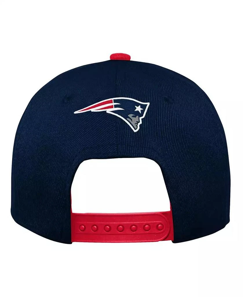 Outerstuff Big Boys and Girls Navy New England Patriots On Trend Precurved A-Frame Snapback Hat 3