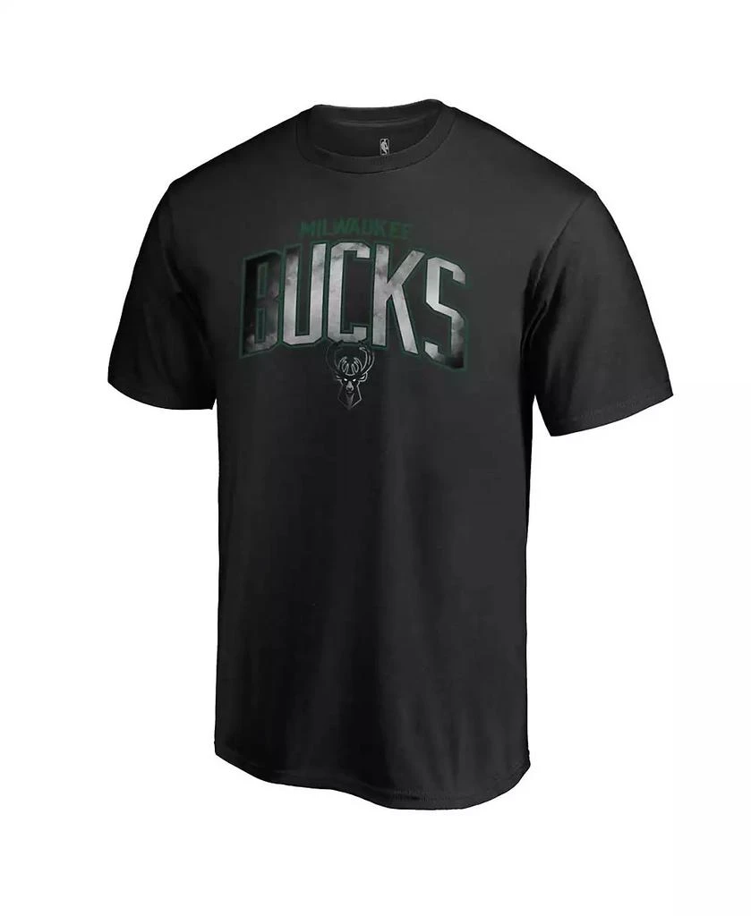 Fanatics Men's Black Milwaukee Bucks Arch Smoke T-shirt 1
