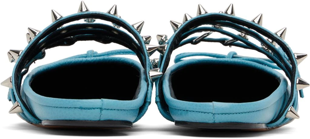 ABRA Blue Spike Ballerina Mules 2