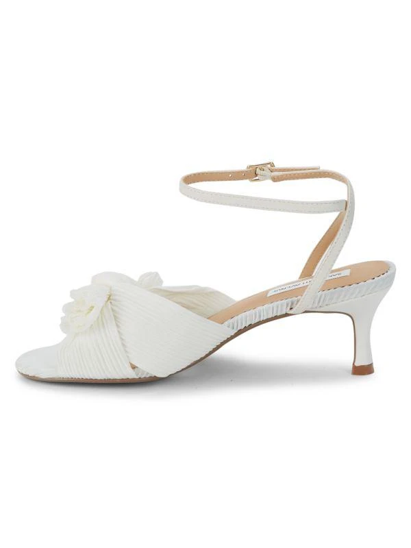 Saks Fifth Avenue Sammy Pleated Kitten Heel Sandals 4