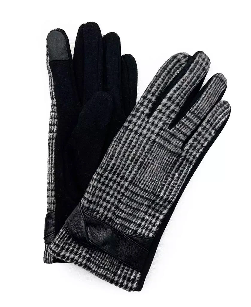 MARCUS ADLER Women's Plaid Jersey Touchscreen Glove 1