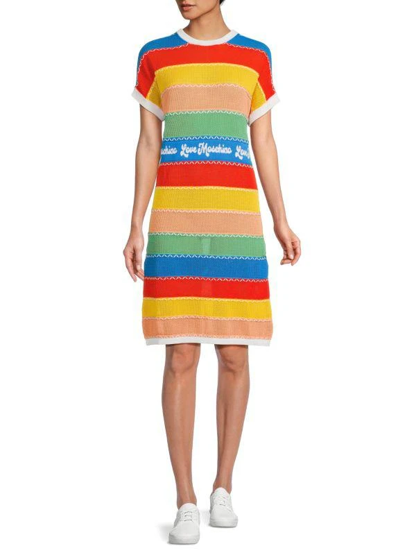 Smarties Striped Knit Dress  On Sale Now with Up to 67% Off | Discover  Exclusive Deals & Savings at BeyondStyle  Authentic Love Moschino women's|sweater  dress|women's apparel|knits|Women's|dresses with Limited-Time Discounts,  Free