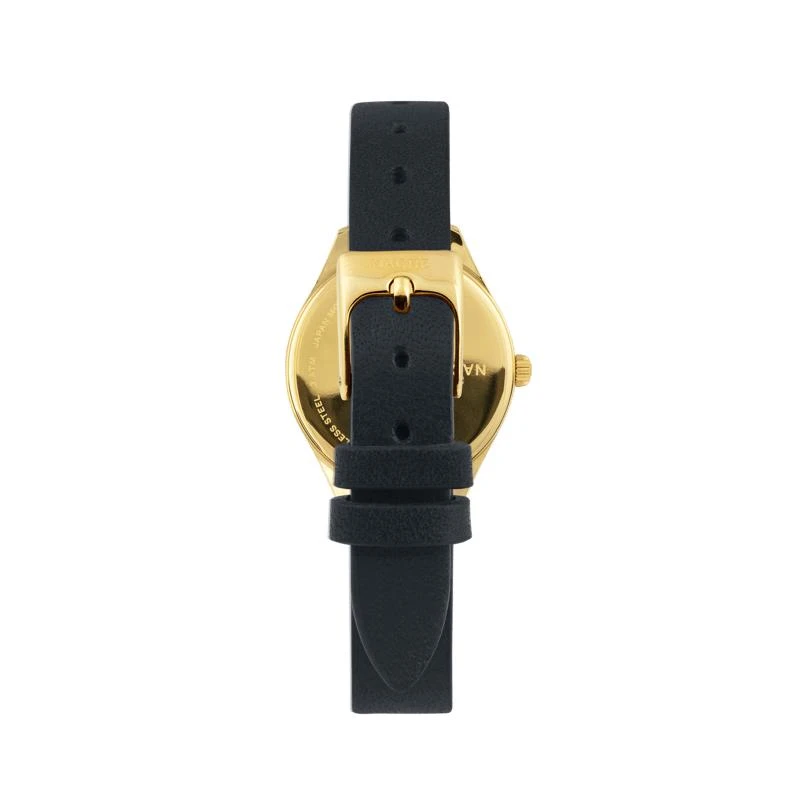 Nacre Mini Lune Watch Gold Navy Leather 2