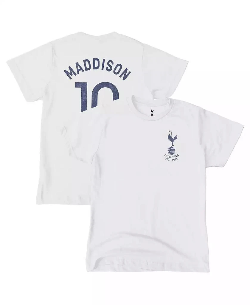 1863FC Big Boys and Girls James Maddison White Tottenham Hotspur Player T-Shirt 1