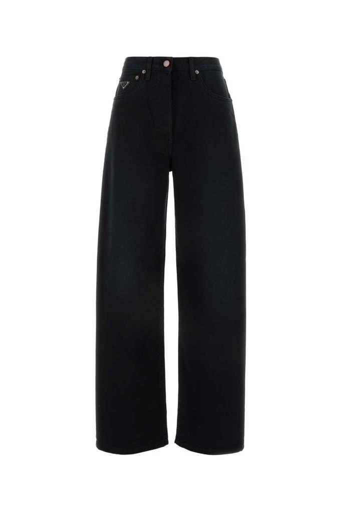 Prada Black Denim Wide-leg Jeans 1