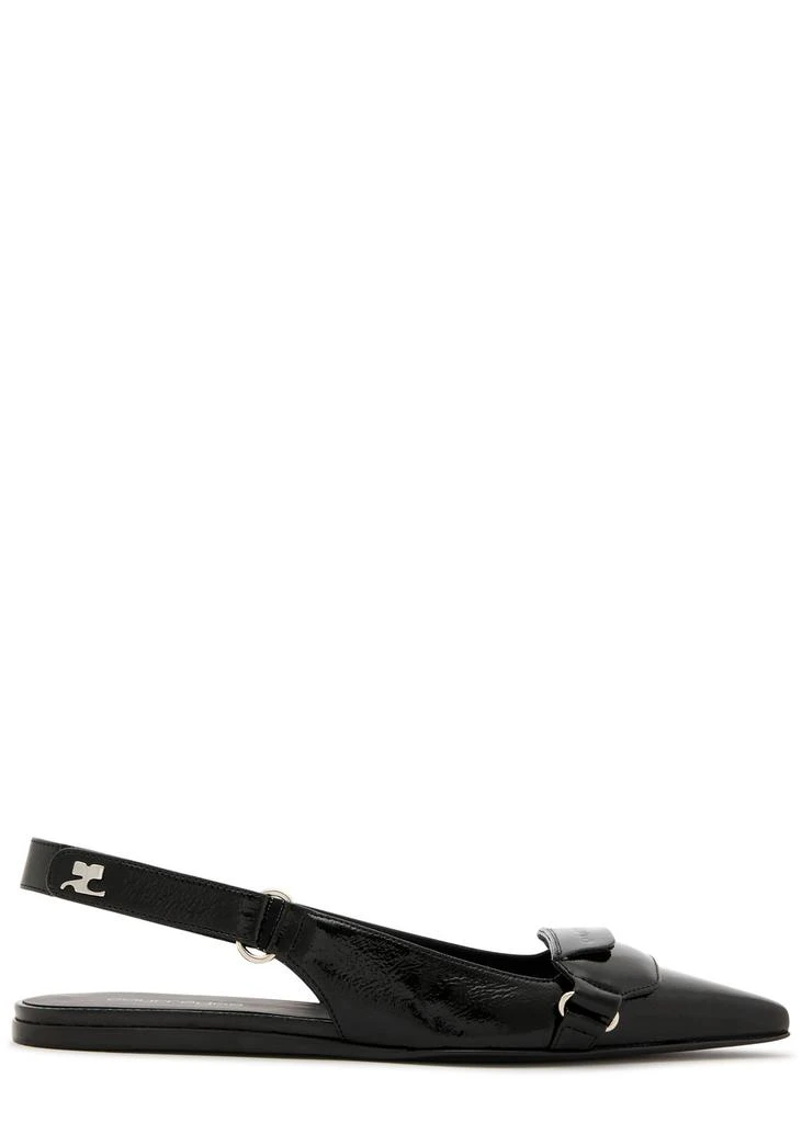 Courrèges Racer vinyl slingback ballet flats 1