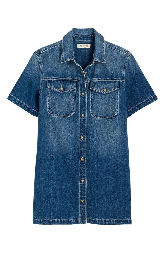 Madewell Boxy Short Sleeve Denim Shirtdress 4