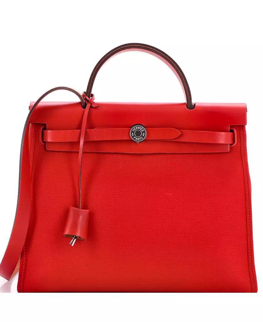 Pre-Owned HERMÉS 31 Herbag Zip Leather and Toile