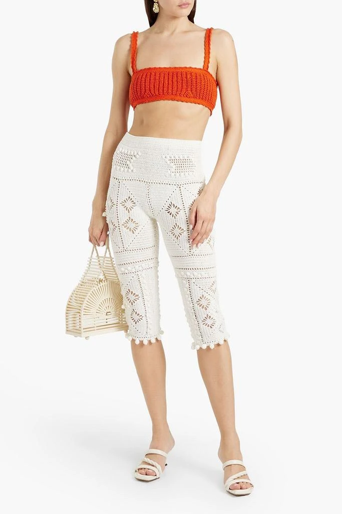 ZIMMERMANN Cropped crocheted cotton shorts 2