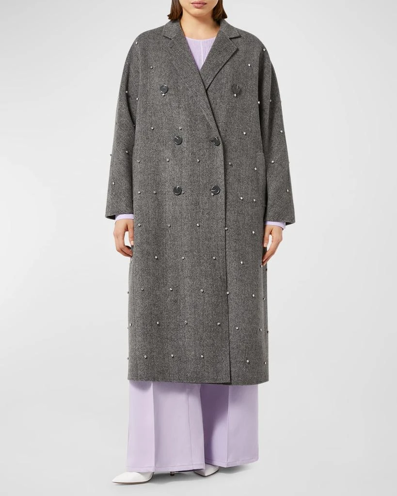Marina Rinaldi Plus Size Gary Herringbone Rhinestone Coat 2
