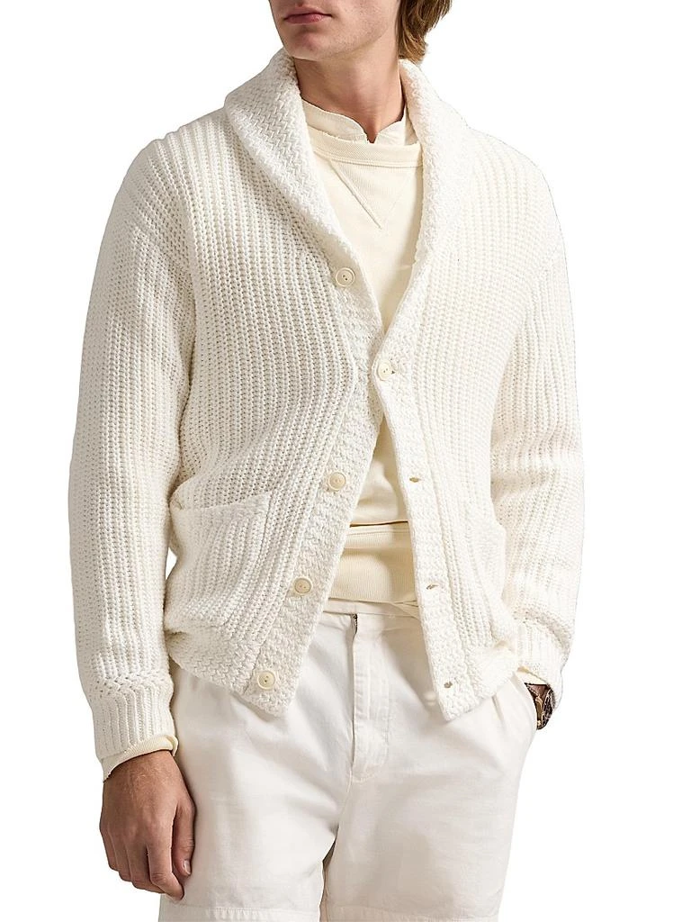 Ralph Lauren Linen-Cotton Shawl-Collar Cardigan 3