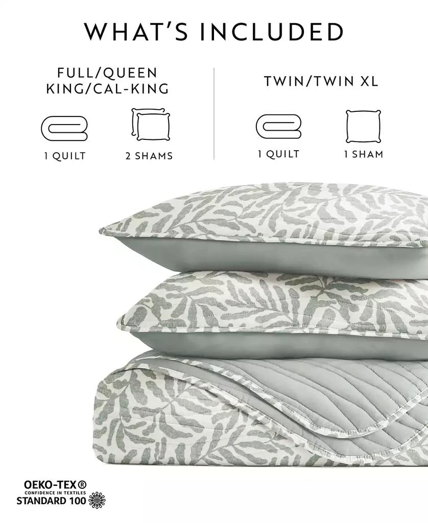 IENJOY HOME Tossed Ferns Reversible 2-Pc. Quilt Set 7