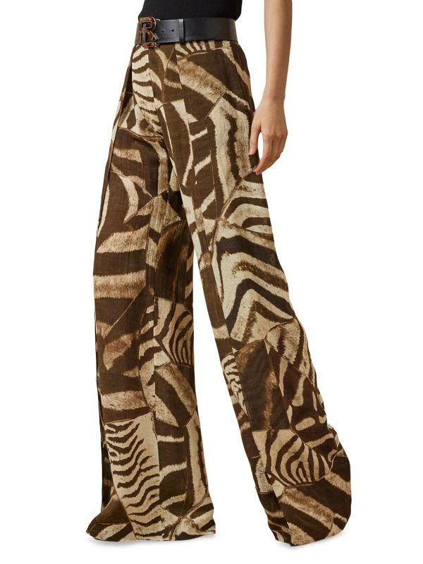 Ralph Lauren Stamford Patchwork Animal-Print Pants 1
