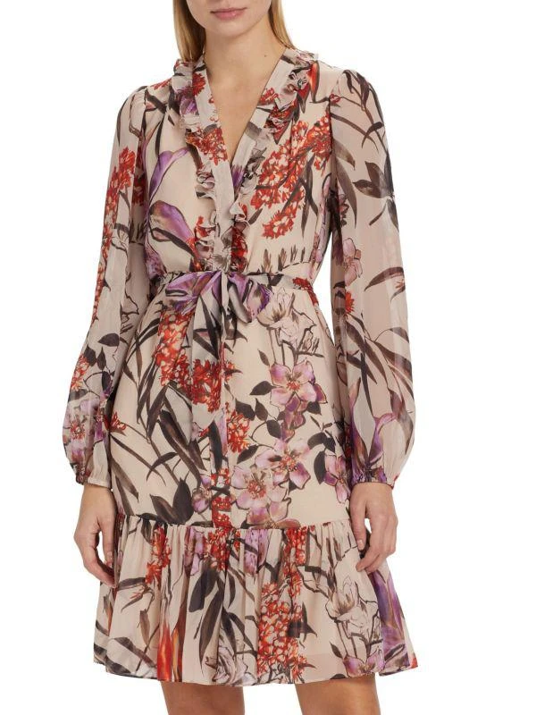 Kobi Halperin Samara Floral Waist Tie Minidress 1