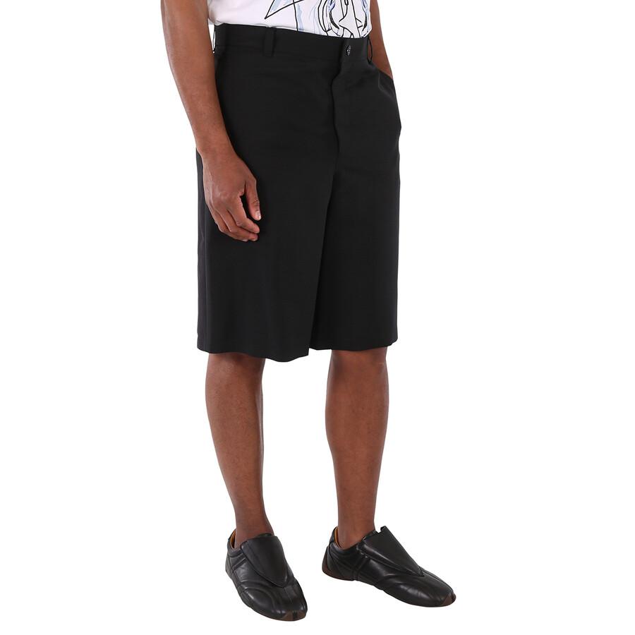 Burberry Men's Black Cut-Out Detail Tailored Shorts