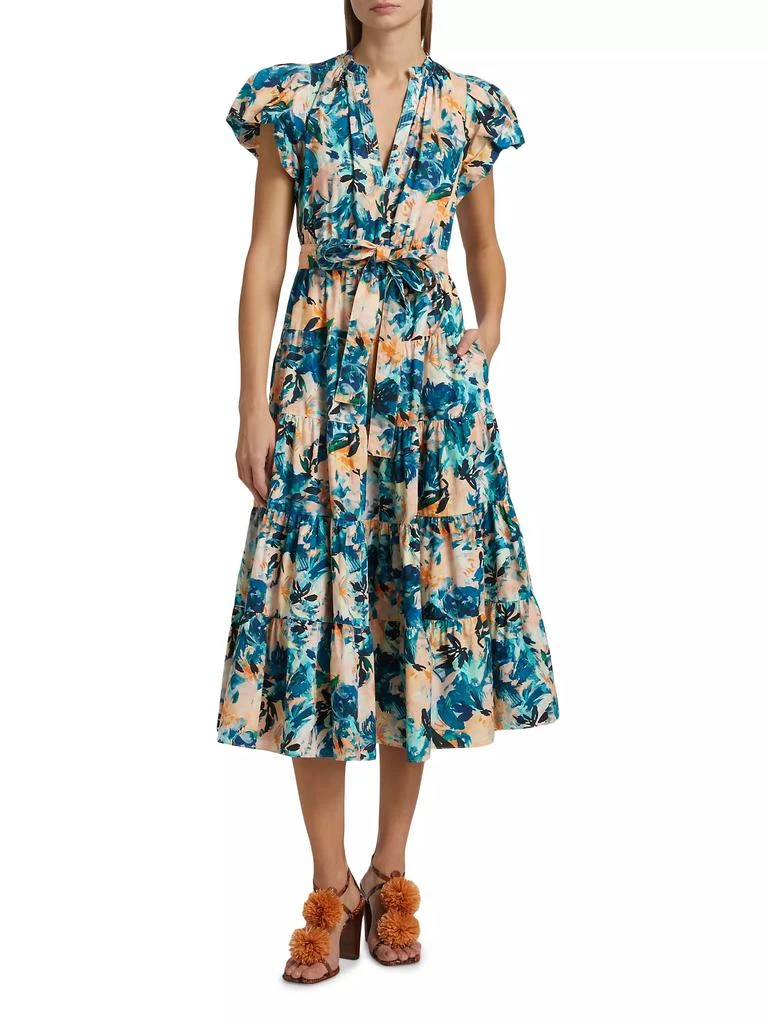 Ulla Johnson Ottilie Floral Cotton Midi-Dress 3