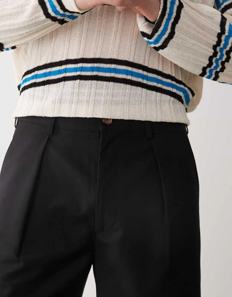 Prohibited Prohibited soho pleated vintage pants in black 5