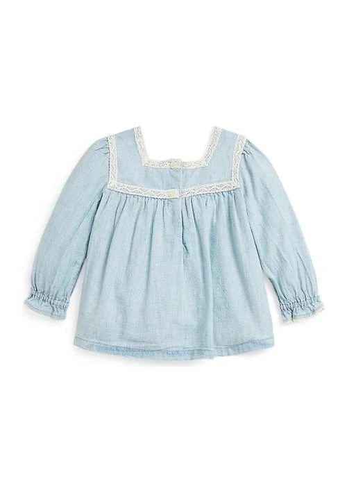 Ralph Lauren Baby Girls Chambray Top & Ribbed Leggings Set 2