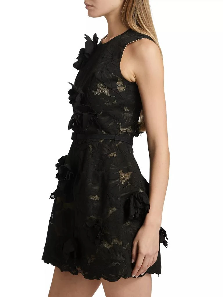 PRABAL GURUNG Floral Lace & Appliqué Minidress 4