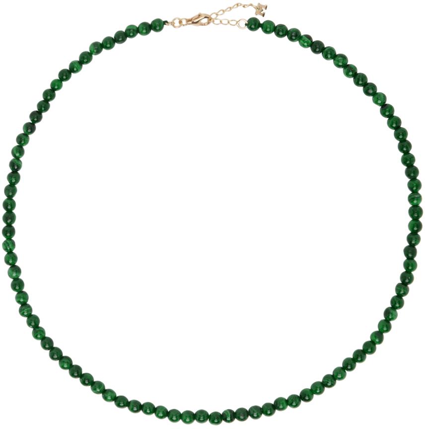 MATEO Green Malachite Beaded Choker