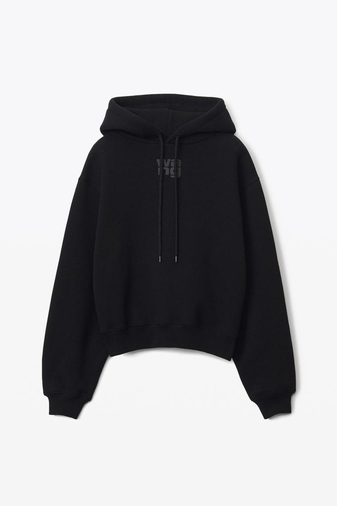 Alexander Wang PUFF LOGO HOODIE IN STRUCTURED TERRY