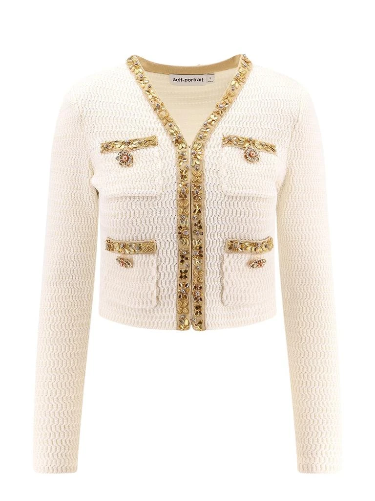 Self Portrait Self-Portrait Lurex Knitted Cardigan 1