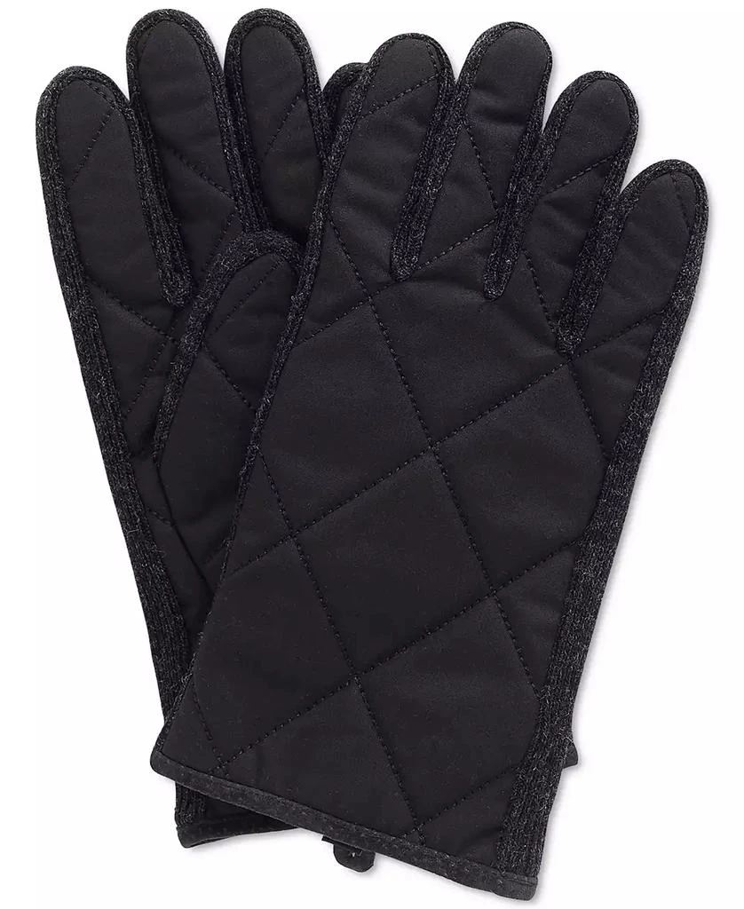 Barbour Men's Winterdale Quilted Waxed Cotton Gloves 1