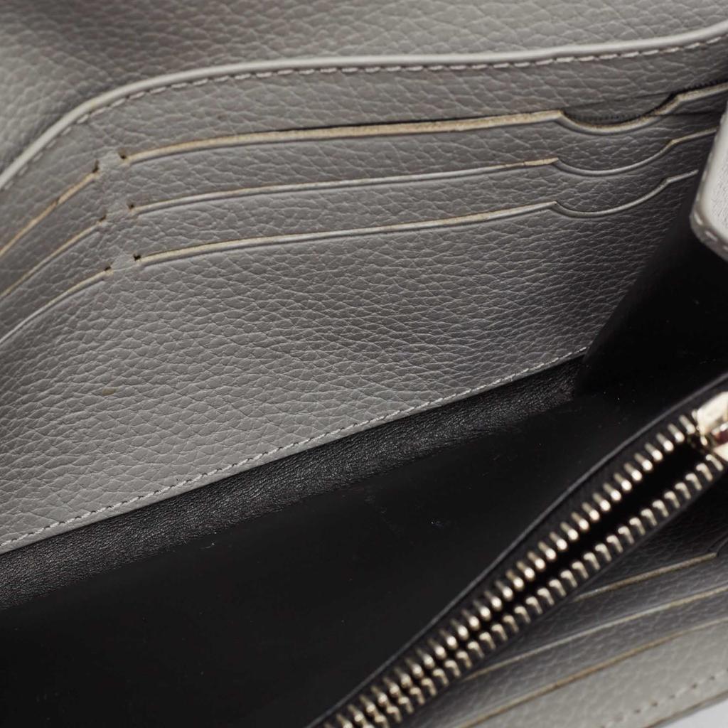 Faure Le Page Faure Le Page Grey Coated Canvas Continental Wallet