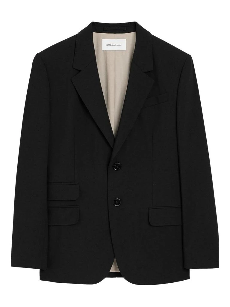 AMI Classic Tailored Black Blazer With Horn Buttons
