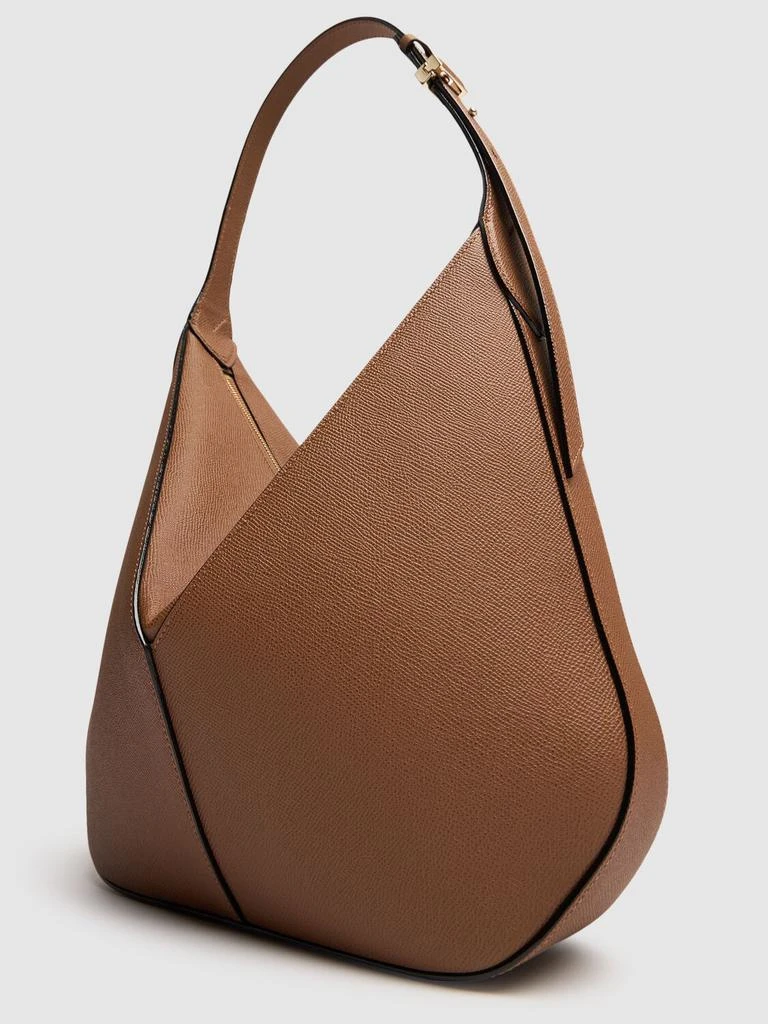 VALEXTRA Small Vivi Leather Hobo Bag 4