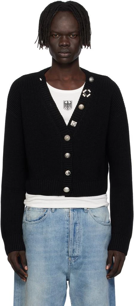 Vetements Black Fancy Button Mini Cardigan 1