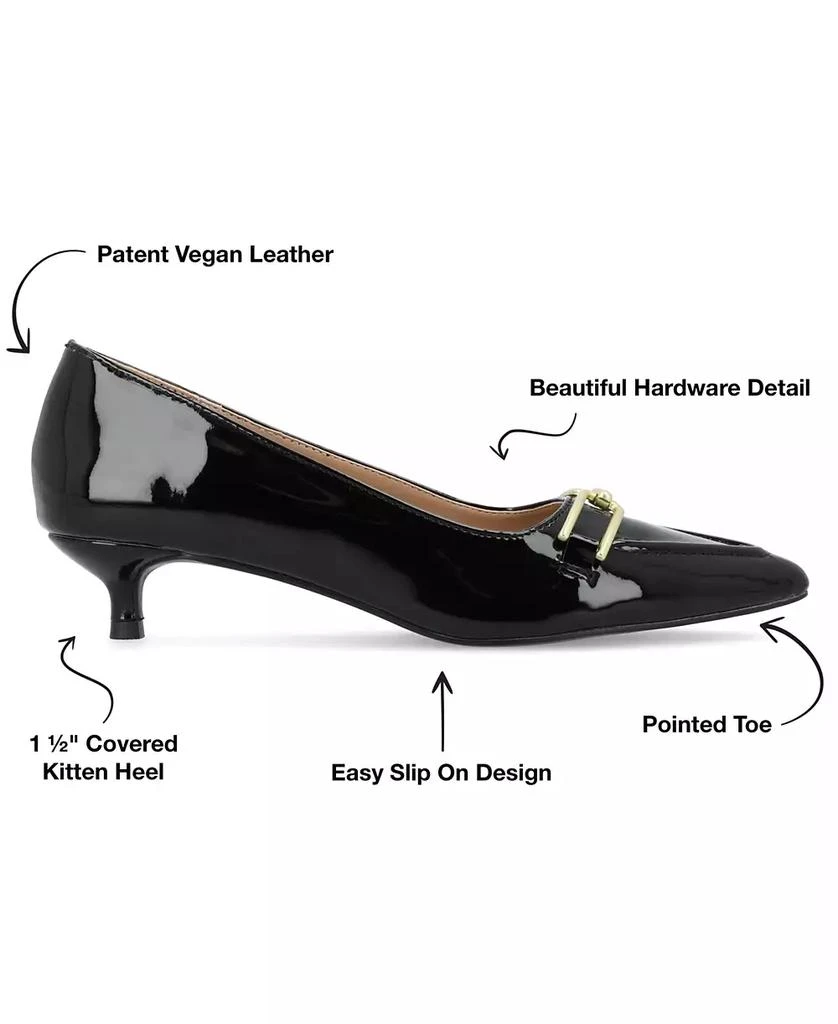 Journee Collection Women's Rumi Pointed Toe Kitten Heel Pumps 7
