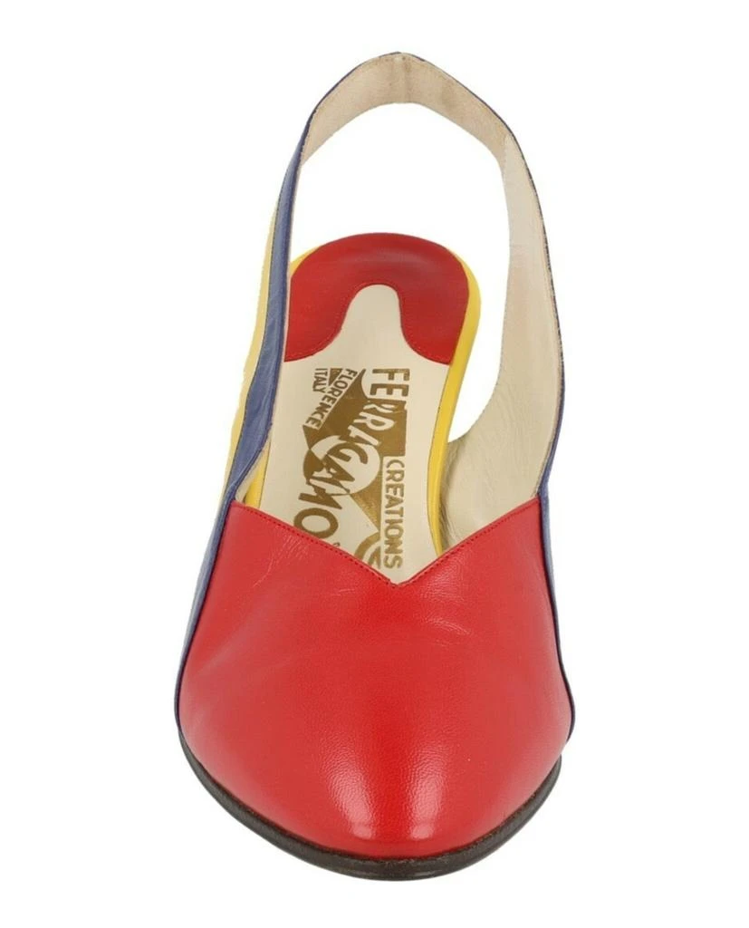 Salvatore Ferragamo Partenope  Archive Limited Edition 1980
s Slingback Pumps 4