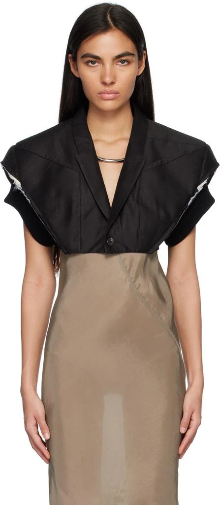 Rick Owens Black Micro Tatlin Blazer 1