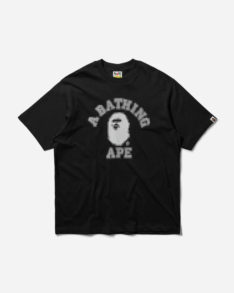 A Bathing Ape Men's Pixel College Relaxed Fit T-Shirt Black 1