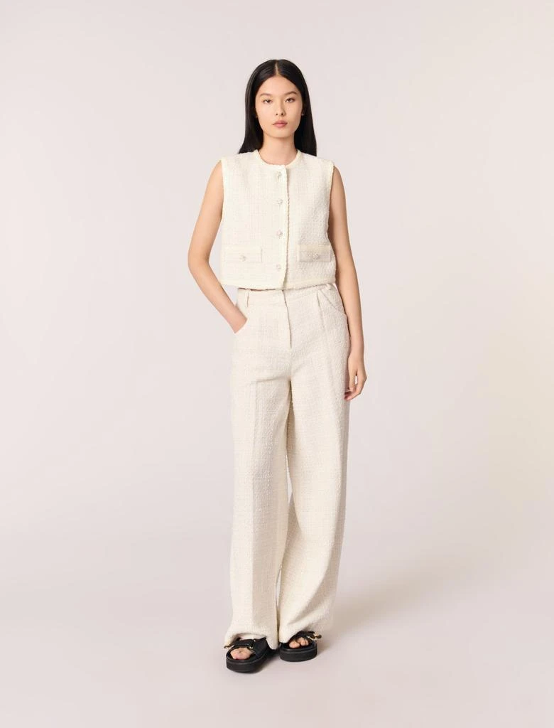 Maje Maje Woman's cotton Sequin sleeveless tweed jacket for Spring/Summer 1