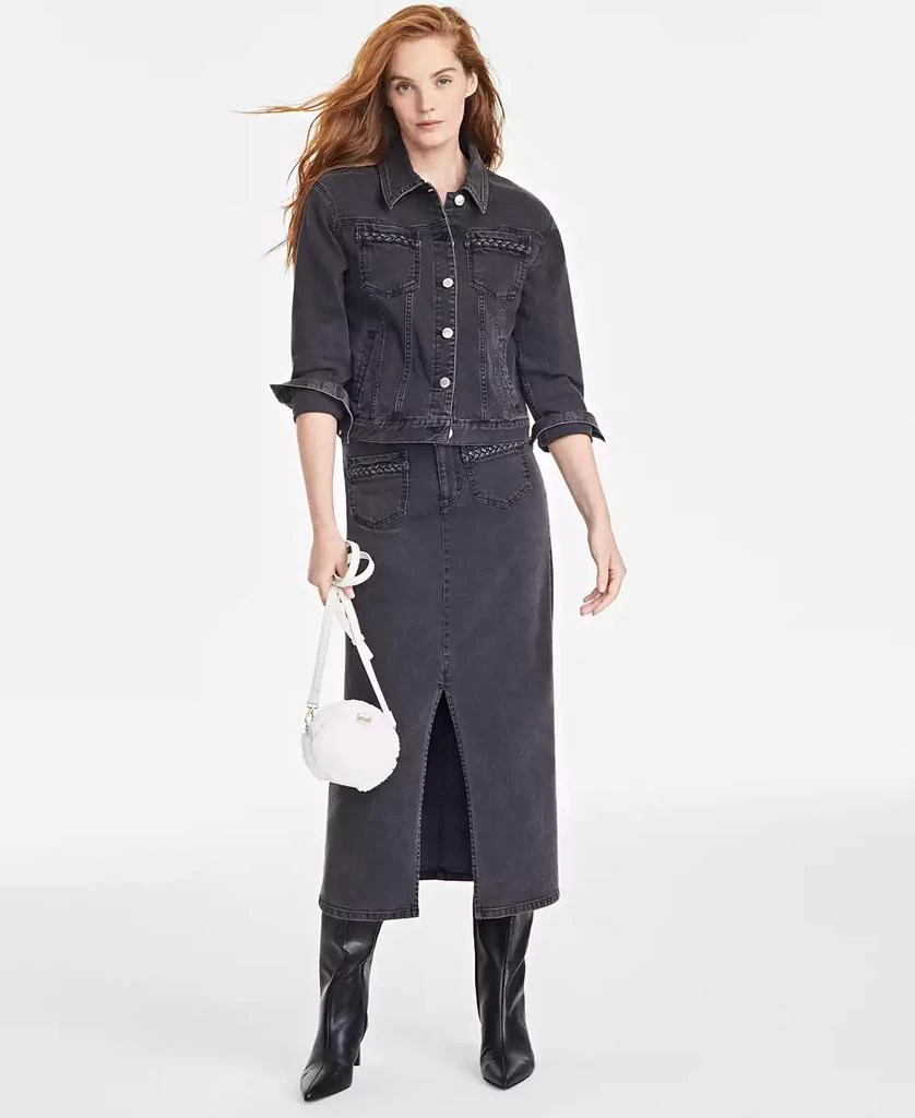 On 34th Women's Braided-Trim Trucker Denim Jacket, Exclusively at Macy's 2