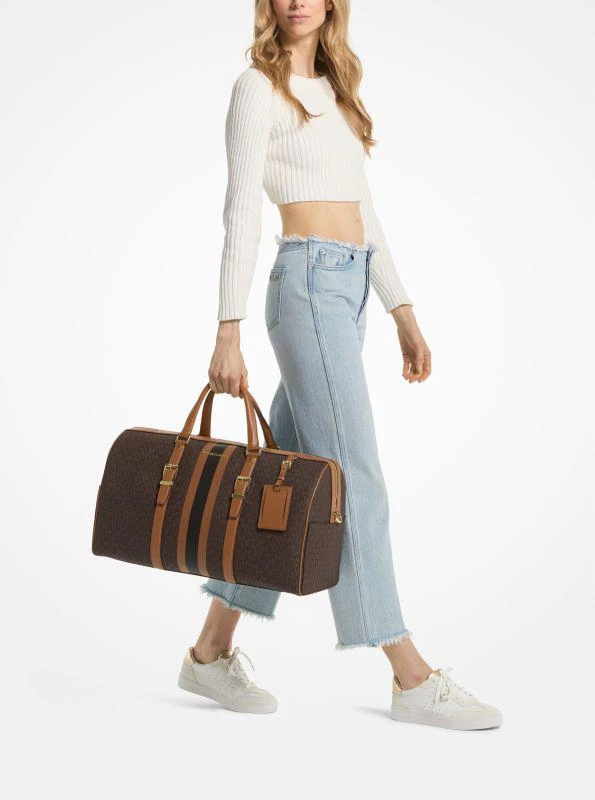 Michael Kors Bedford Travel Extra-Large Signature Logo Stripe Weekender Bag 4