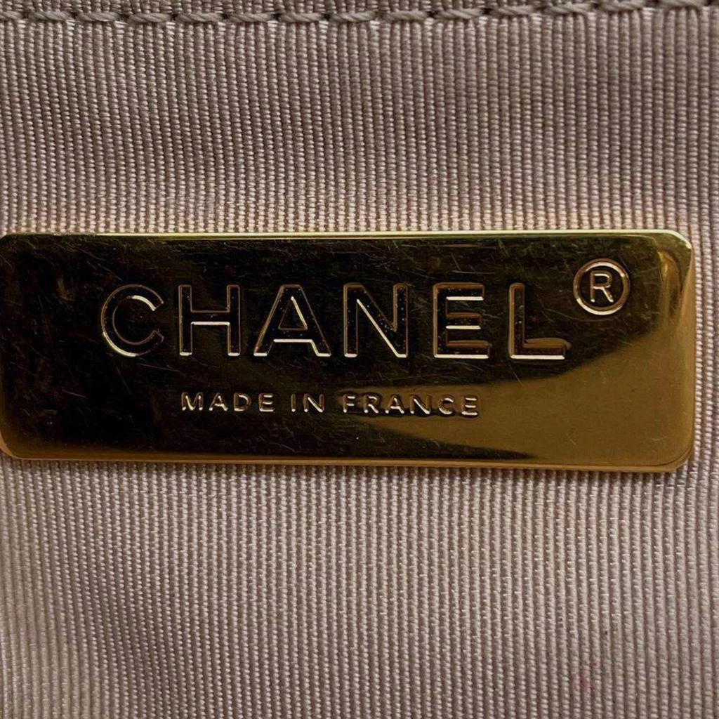 Chanel Chanel Beige Lambskin Leather 19 Chain Shoulder Handbag 6
