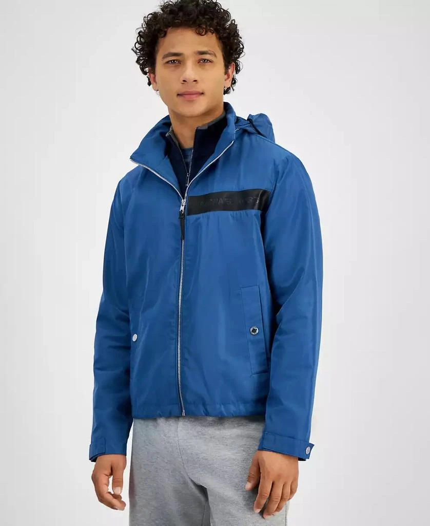 Michael Kors Men's Hooded Lightweight Windbreaker Jacket 1