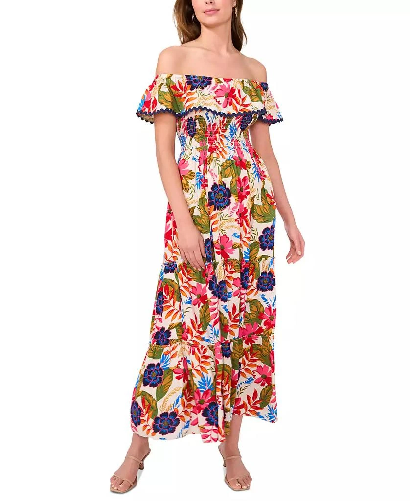 Women's Ruffled Off-The-Shoulder Maxi Dress Women's Ruffled Off-The-Shoulder Maxi Dress