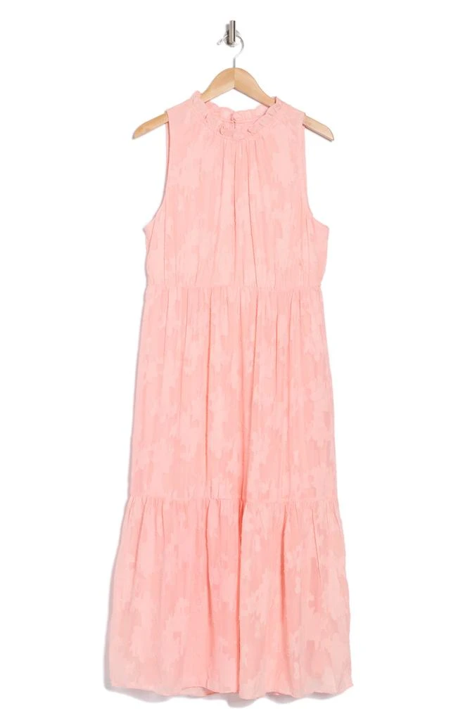 Socialite Sheer Texture Tiered Midi Dress 3