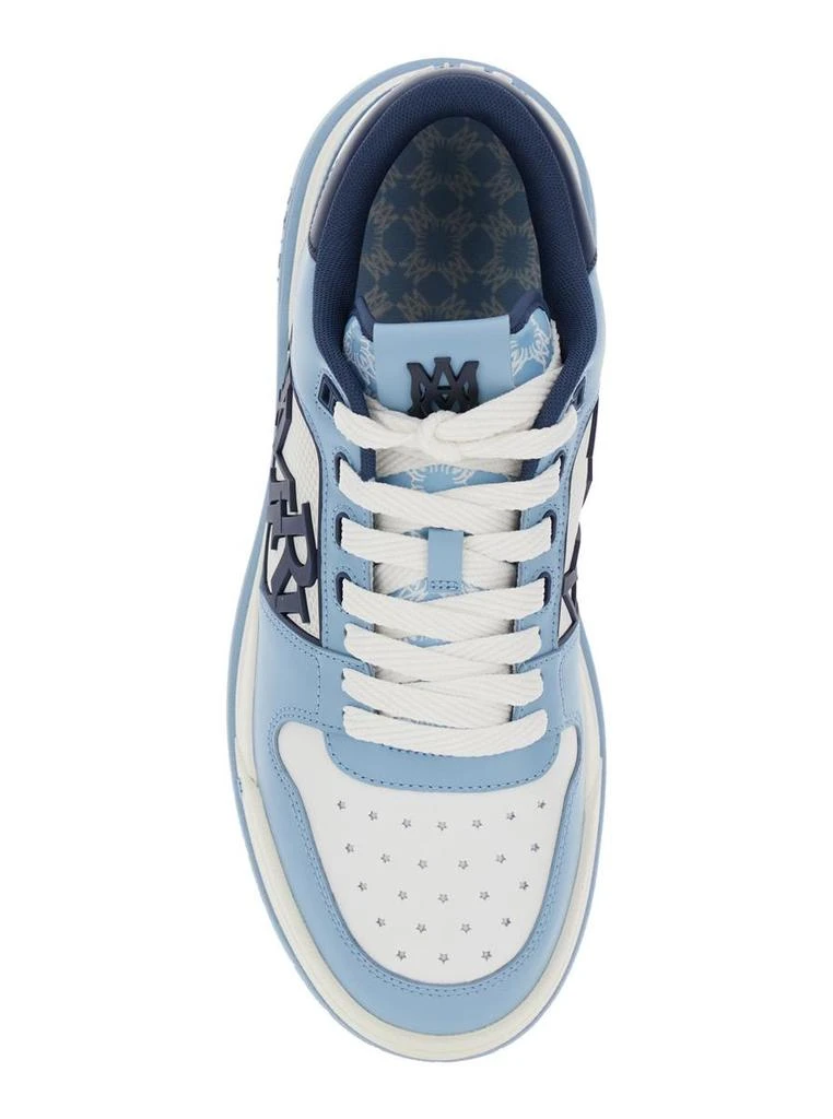 AMIRI Light Blue  Low Top Sneakers With Contrasting Logo Lettering In Cotton Man 4