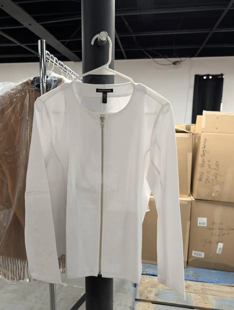Eileen Fisher Eileen Fisher - EILEEN FISHER ROUND NECK ZIP-UP JACKET