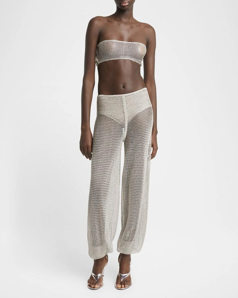 Alaia Metallic Mesh Bra Top 2