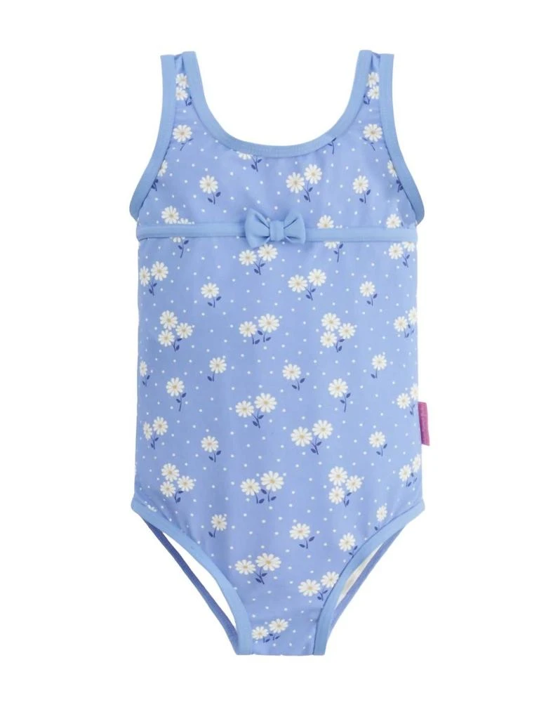 JoJo Maman Bébé Girls Swimsuit In Daisy Blue 1