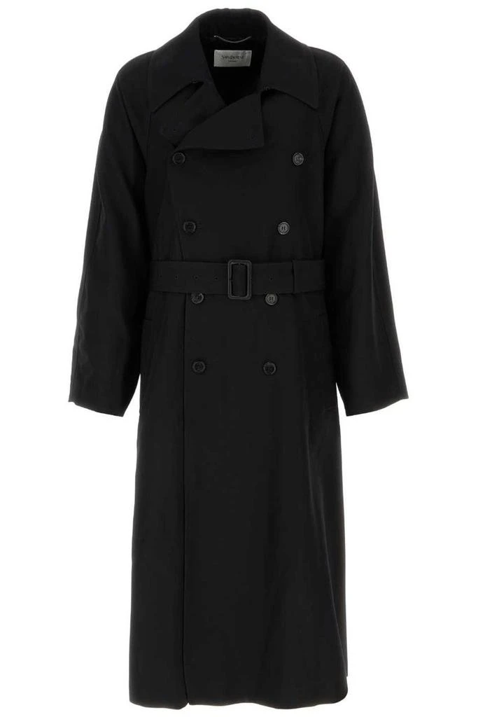 Yves Saint Laurent Saint Laurent Double-Breasted Belted Long Coat 1