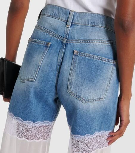 Nensi Dojaka Paneled high-rise tulle wide-leg jeans 6
