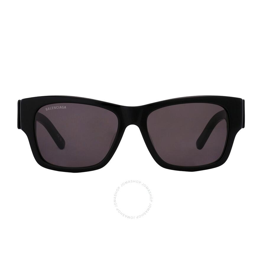 Balenciaga Grey Square Unisex Sunglasses BB0262SA 001 56